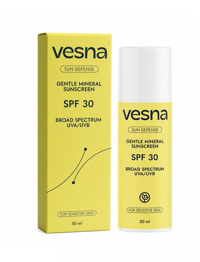 Крем для обличчя з мінеральними фільтрами широкого спектру SPF 30